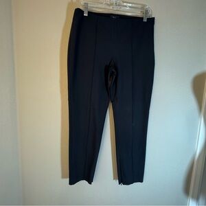 Theory Elegant Black Cropped Trousers with zipper ankles